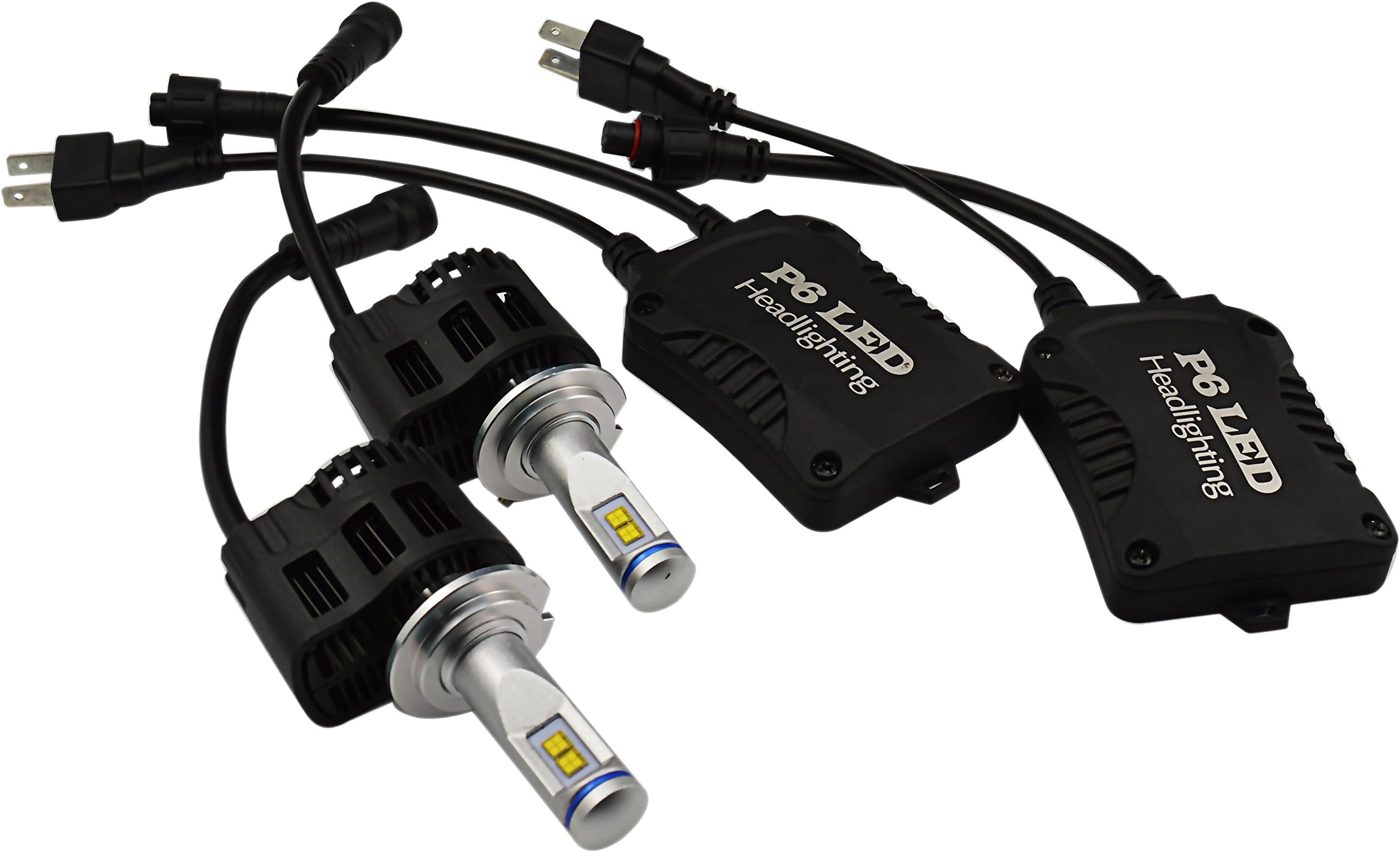 LEDONLY 110W 10,400LM Adjustable Focus Length H7 LED Headlight Bulbs Conversion Kit Super Bright 6000K 2yr Warranty