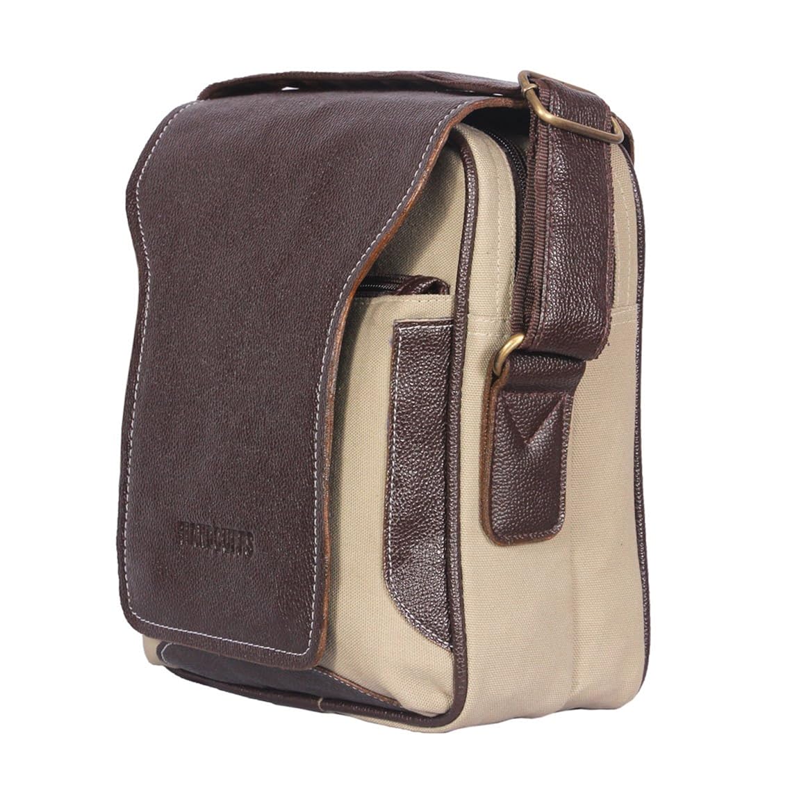 handcuffs men's shoulder bag (brown) ()
