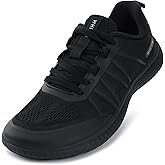WHITIN Mens Wide Toe Box Road Running Shoes Width Zero Drop Barefoot Sneakers Tennis Size 8.5 8.5W Gym Sport Breathable Walking Weight Lifting Stability Comfy Black 42