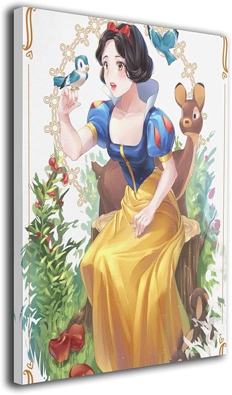 Amazon Co Jp Maxpowerful 白雪姫 七人の小人 お姫様 アートパネル ポスター モダン 北欧 印象派 インテリア キャンバス 雑貨 おしゃれ 40 50cm ホーム キッチン