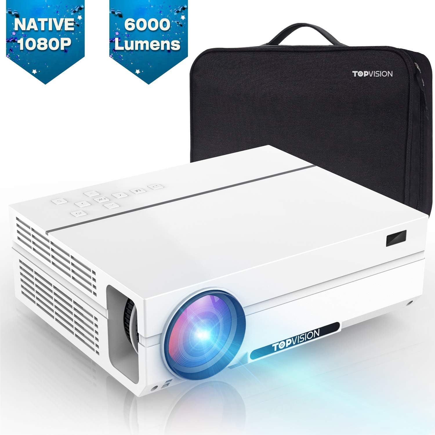 LED Projecteur vidéo Portable Full HD Prise en Charge HDMI USB SD VGA
