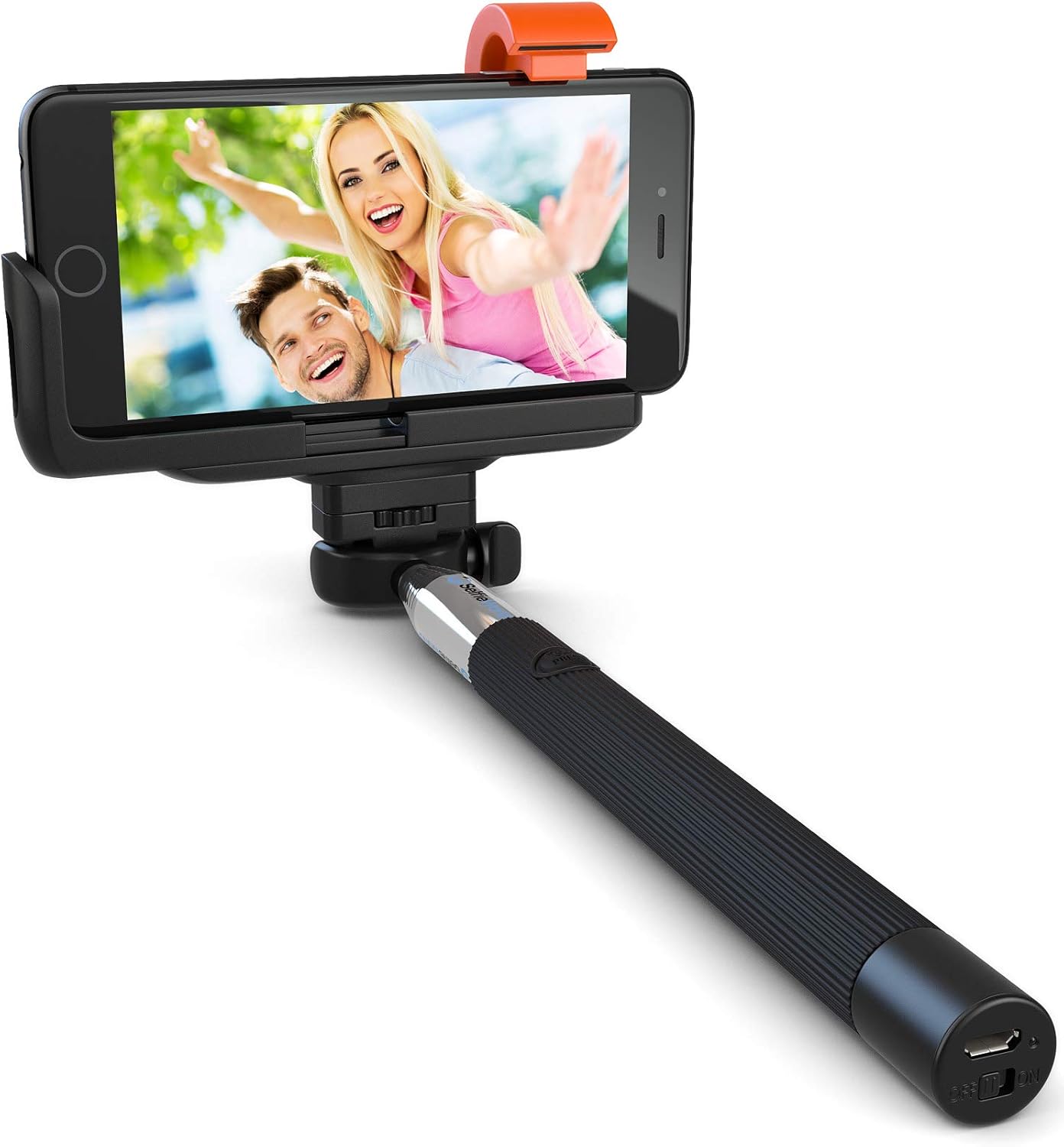 Premium 5-in-1 Bluetooth Selfie Stick for iPhone 11 10 XR XS X 8 7 6 5, Samsung Galaxy S10 S9 S8 S7 S6 S5 (Android 4.3+) - No Apps, No Downloads, No Batteries Required