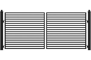 ALEKO Dual Swing Driveway Gate | 12 x 6 Feet | Anti-Rust Galvanized Steel Gate | Outdoor Fence Gate | Swing Security Barrier | DG12MILD | (12x6, Milan Style)