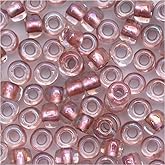Toho Seed Beads, Crystal/Rose Gold Lined
