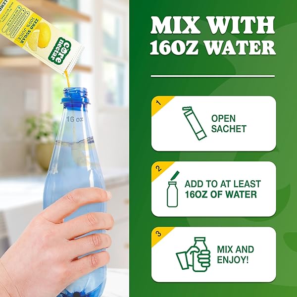 ZERO SUGAR LEMONADE JUICE PACKETS – 100% SUGAR FREE, NATURAL SWEETENED, DIABETIC, KETO & FASTING FRIENDLY – MADE WITH REAL FRUIT & CLEAN INGREDIENTS – ALL SUGAR REMOVED NATURAL BEVERAGE JUICE -10 STICKS