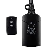 HBN Outdoor Indoor Wireless Remote Control 3-Prong Outlet Weatherproof Heavy Duty 15 A Compact 1 Remote 1 Outlet with Remote 