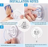 Quntis Suction Hooks 4 Pack 3kg Vacuum Shower Hangers Transparent view 4