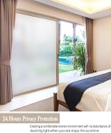 Zindoo Window Film Privacy Frosted Self Adhesive 59.5x400cm UV 95% High Privacy view 5