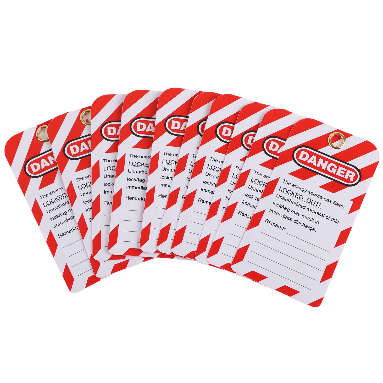 Lockout Tag, 10PCS Lockout Tagout Tags Danger Do Not Operate Safety Warning Front/Back Label PVC for Lock Out Out of Service Electrical Equipment Repair
