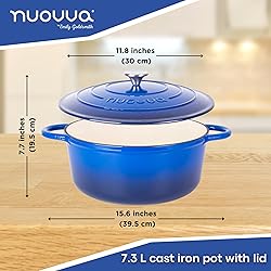 Cast Iron Dutch Oven with Lid – Non-Stick
