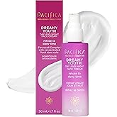 Pacifica Face Moisturizer Lotion - Dreamy Youth Day & Night Face Cream, Daily Skincare, Grapeseed Oil, Peptides, Hydrating, Facial Lotion, Skincare, For Dry Skin, Vegan, 1.7 fl oz (1 Count)