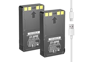 DMMNS 2-Pack Upgrade 7000mAh Rechargeable Batteries,Replacement for LIT-22 Rechargeable Lithium Battery Pack,Compatible with Trail Camera Flex-M Flex G-36 Flex-Plus Flex-S(Include Type-C Cable)