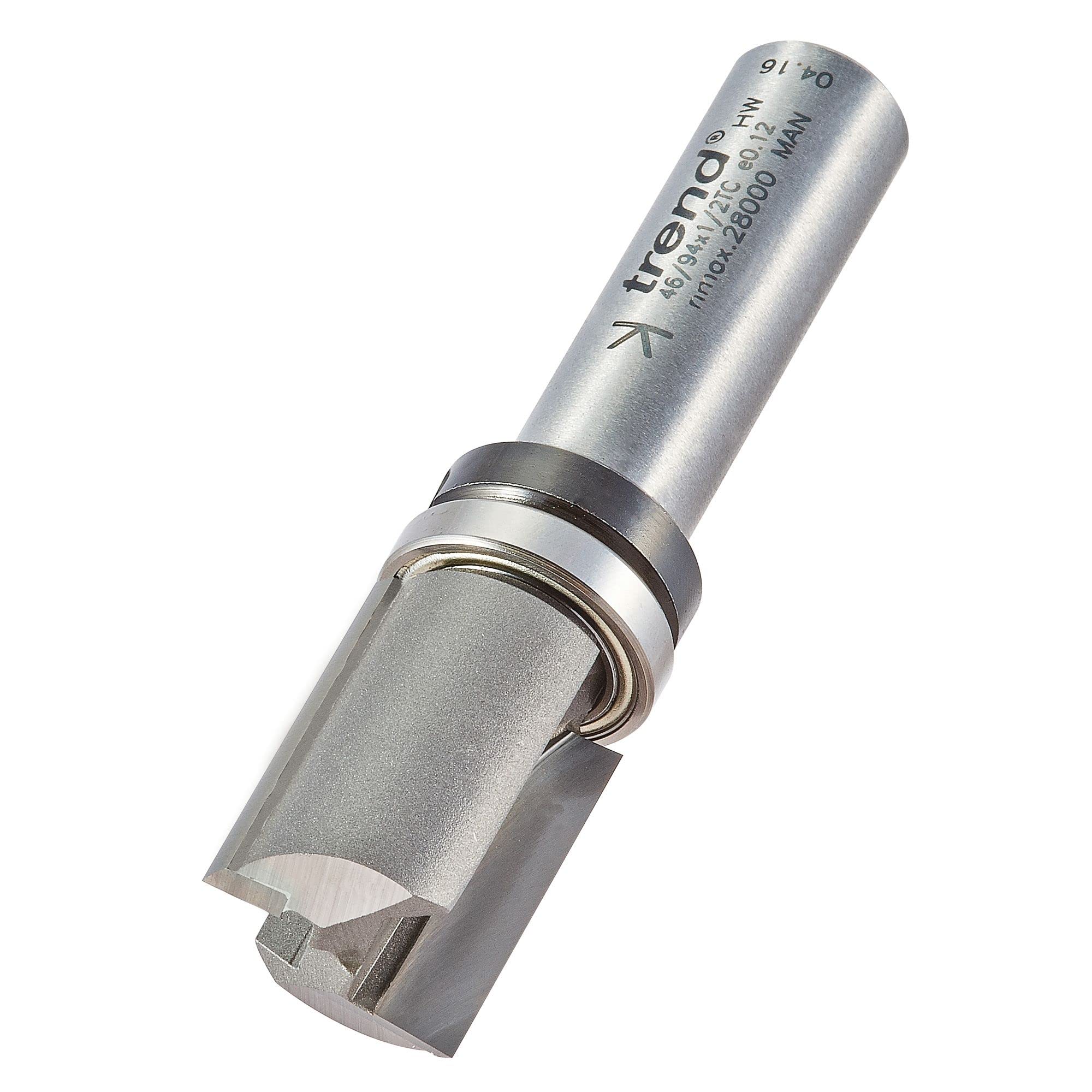 Trend Professional Bearing Guided Profiler Cutter, 1/2 Inch Shank, 19.1mm Cut Diameter, 25.4mm Cut Length, Tungsten Carbide Tipped, 46/94X1/2TC