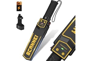 JKUSS Handheld Metal Detector Wand Security Scanner,High Sensitivity Security Wand Metal Detector,Nail Finder,Metal Detector Wand for Woodworking Built-in 9v Battery Adjustable Sound Vibration Alerts