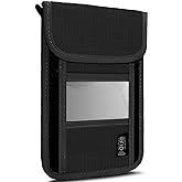 Maiiu Travel Neck Wallet with RFID Blocking | Passport Holder Organizer Neck Pouch &ndash; Portable Easy to Conceal Travel Pouch (PVC Black)