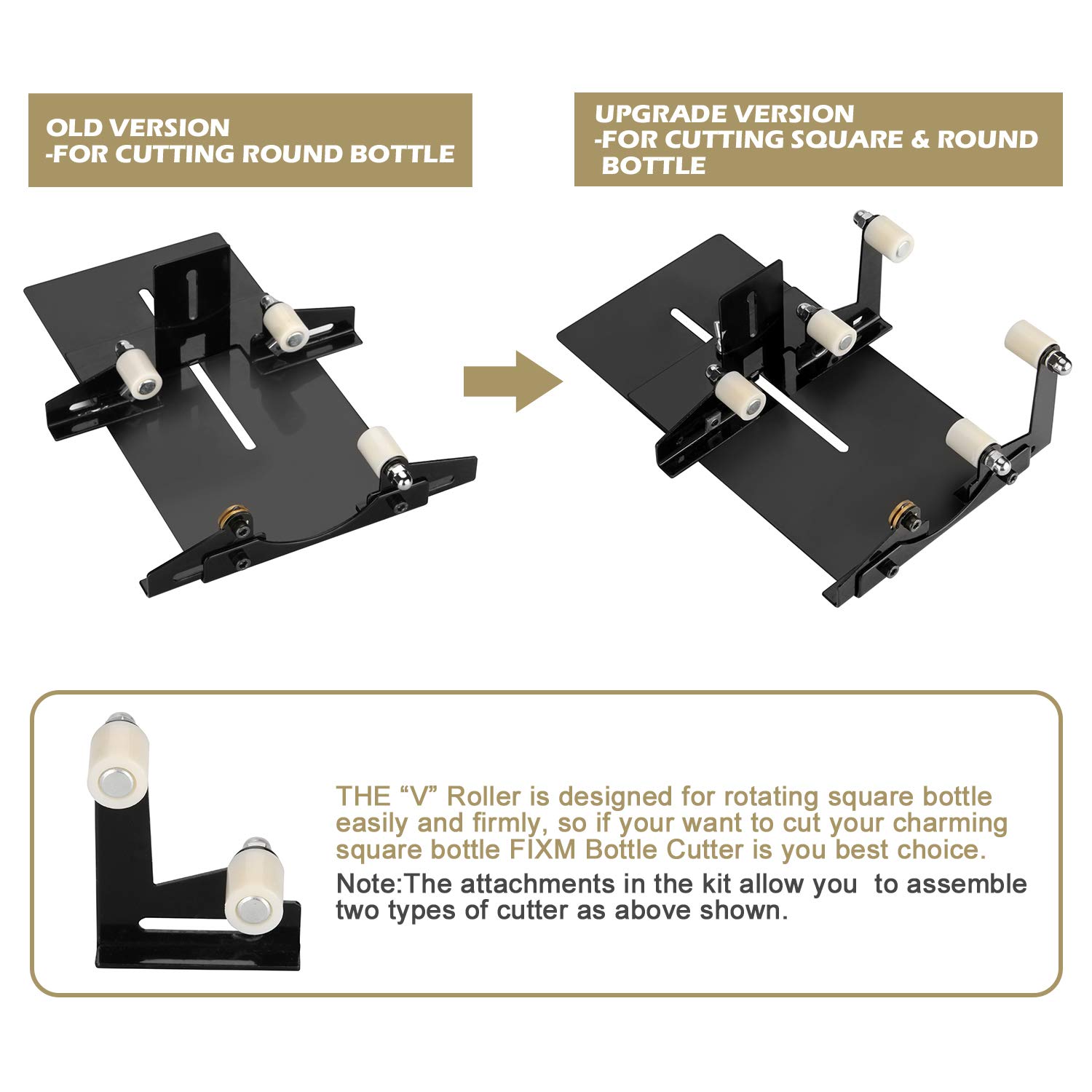 Glass Bottle Cutter Tool Kit Machine Square & Round Bottle Multi