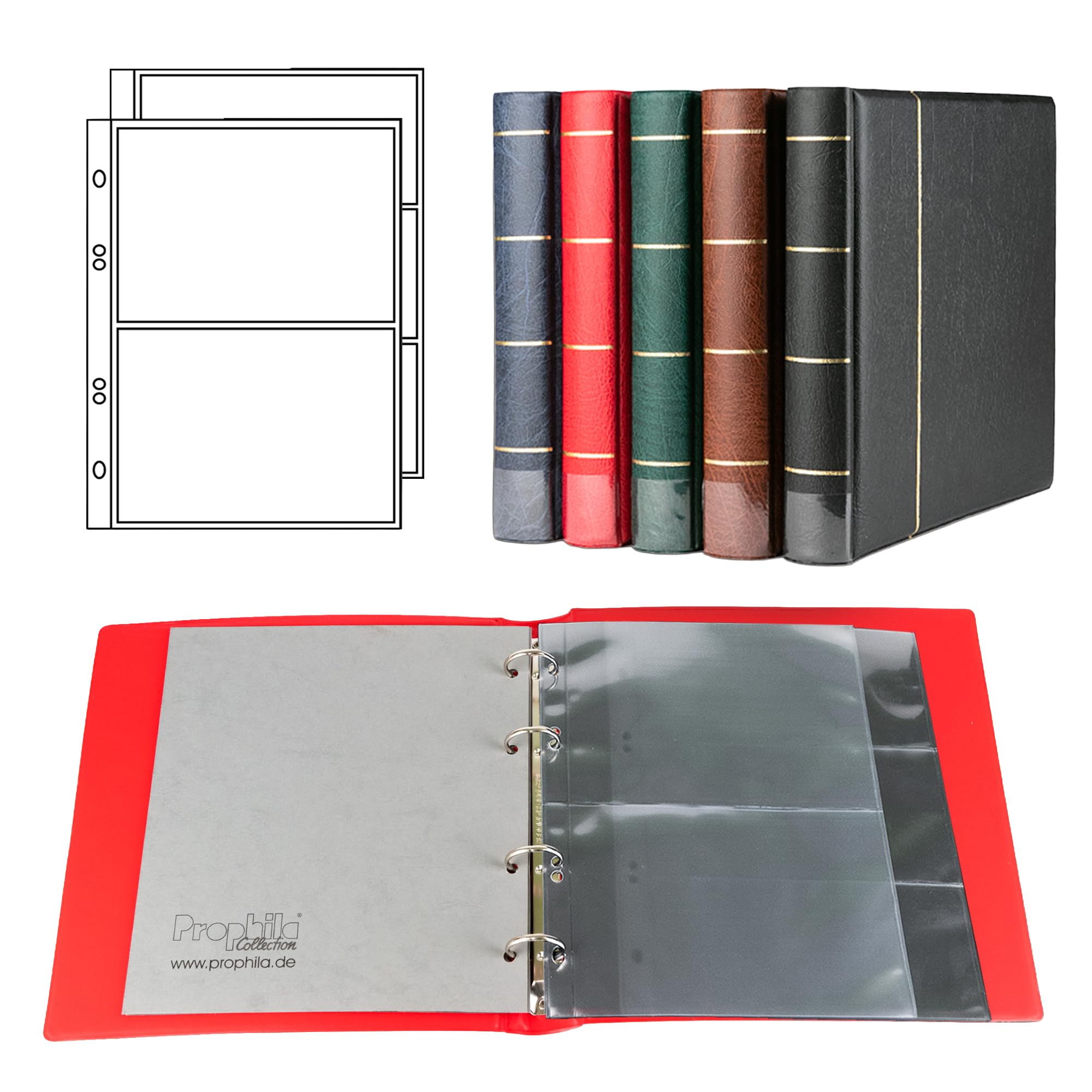Prophila banknotes album with 20 pockets for 50 banknotes