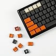YMDK Carbon Miami PBT Double Shot Shine Through ANSI Backlit Keycaps for MX Mechanical Keyboard Melody 96 KBD75 68 61 87 104(Only Keycap) (Reversed Carbon)