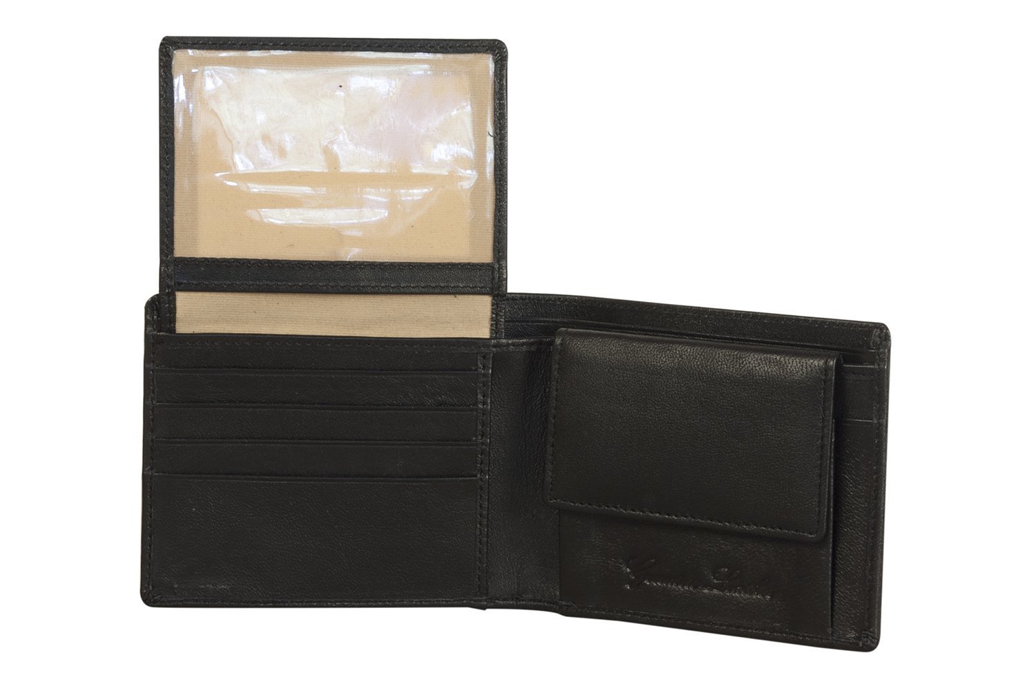 Sakkas Men's Authentic Leather Bi-Fold Wallet,2 ID Windows and 4 Credit Card Slots with Gift Bag