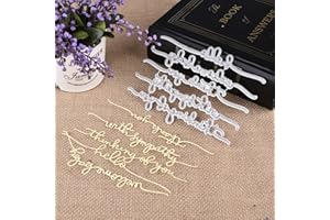 KASHOER Sympathy Words Cutting Dies,DIY Scrapbooking Artist Metal Cutting Dies Stencils for DIY Scrapbooking Paper Cards Making Decorative Crafts Supplies