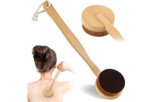1 pcs Wezxrauo Self Tanner Brush with Long Handle & Detachable Head, Body & Face Tanning Applicator for Fake Tan, Lotion, Mak