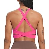 Aoxjox Women's Workout Sports Bras Fitness Trainning Infinity Gym Bra Yoga Crop Tank