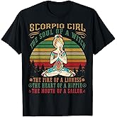 Scorpio Girl Tshirt for Yoga Black Women Birthday Gifts T-Shirt