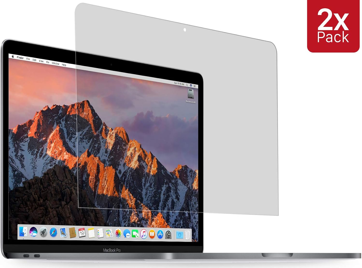 MyGadget 2x Screen Protector Matte HD compatible with Apple MacBook Pro 15 inch Touchbar