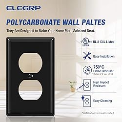 ELEGRP Duplex Receptacle Outlet Covers, 1-Gang