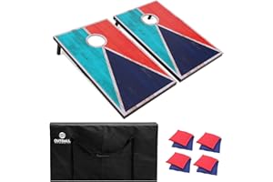 Outball Cornhole Set 4x2 and 3X2 Regulation Size Corn Holes Sets with Carrying Bags & 8 Bean Bags Cornhole Boards Bean Toss Games for Adults Family Outdoor Beach Lawn Outside Backyard Games