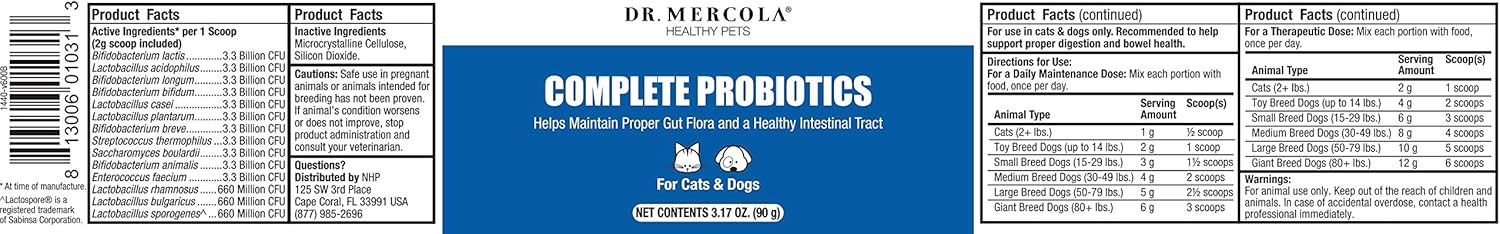 dr mercola complete probiotics for dogs