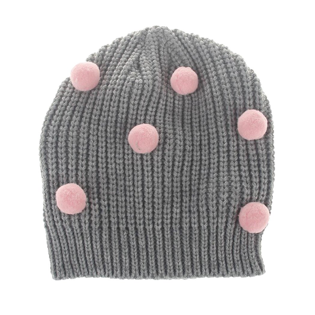 値下げ 帽子 B076v4wj1d グレー ベビービーニーニット帽子 Inkach幼児girlsニットウールかぎ針編みイヤーフラップハットキッズ冬暖かいキャップ 国内初の直営店 Www Aiq Aiq Com Mx