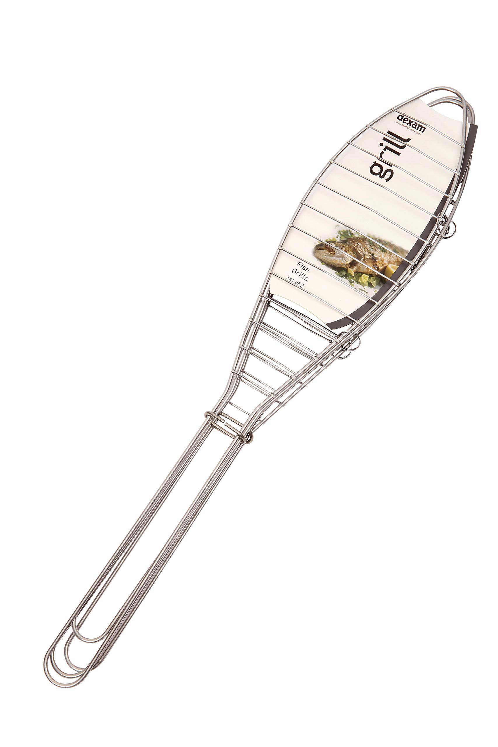 Dexam Fish Grills Set Of 2 - Stainless Steel