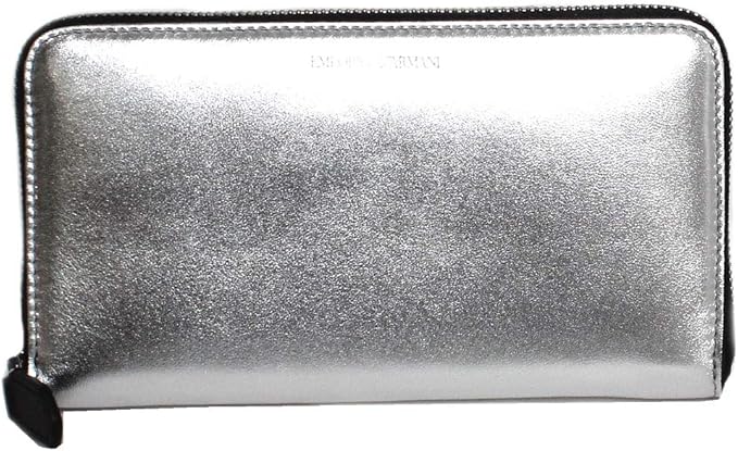 Amazon Co Jp Emporio Armani エンポリオアルマーニ ラウンドファスナー長財布 Y3h010 Ysp0e Silver メンズ レディース ユニセックス 服 ファッション小物