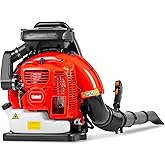 Getell Professional Gas Powered Backpack Leaf Blower – 2-Stroke High-Performance 63CC/665 CFM Blower System with Comfort Design for Complete Property Maintenance (GB657 PRO)