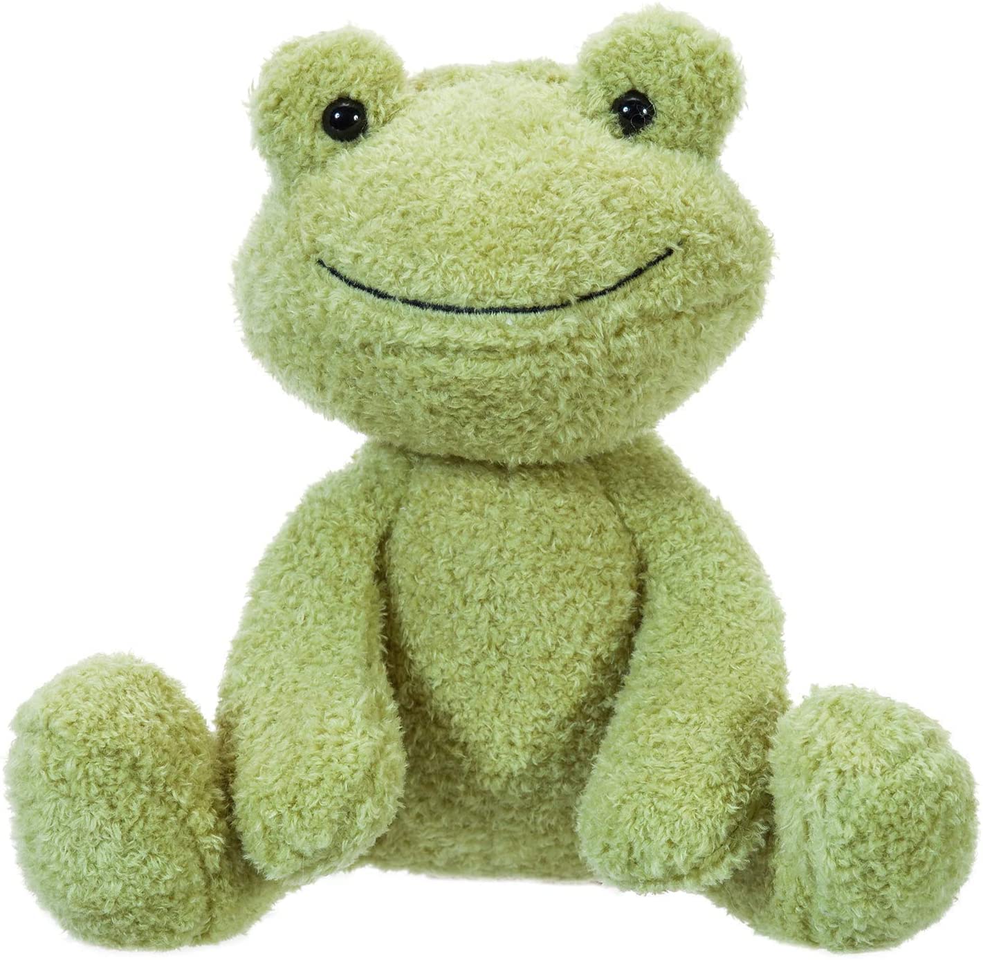 Apricot Lamb Toys Plush Velvet Frog Plushies Stuffed Animal Soft Cuddly Perfect for Child (green Frog, 9 Inches)