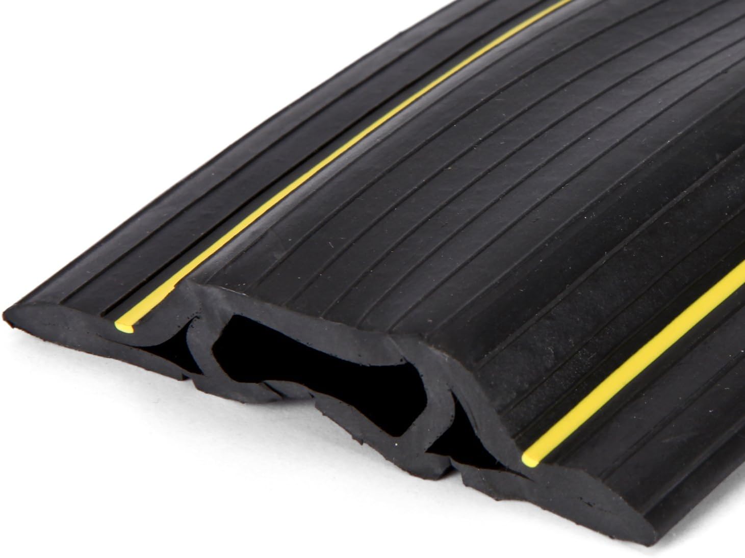 6 5 Feet Heavy Duty Cable Protector Cord Cover 3 Cord Channels Durable Black Pvc Is Flexible Odor Free Easy To Unroll And Open Conceal Wires