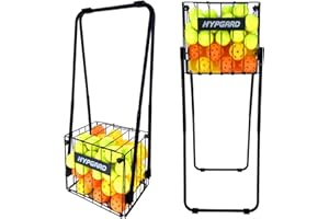 HYPGARD 2-in-1 Pickleball & Tennis Ball Hopper Collector - Easily Pick Up Pickleball Retriever Basket Ball Caddy Carrier Pick