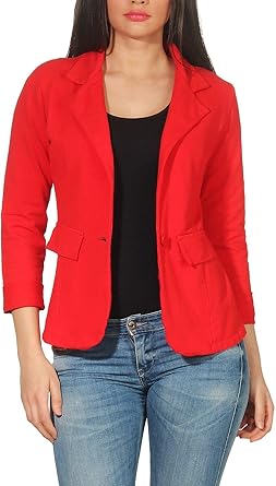 red short blazer