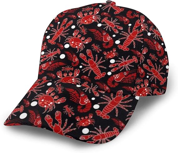 Amazon キャップ 野球帽 夏のカニロブスターエビ 帽子 鳥打帽 クラシカル ファッション カジュアル 通気性 人気な プリント おしゃれ Uvカット 日焼け止め スポーツ 自転車 運転 旅行 メンズ レディース 男 女 帽 キャップ 通販