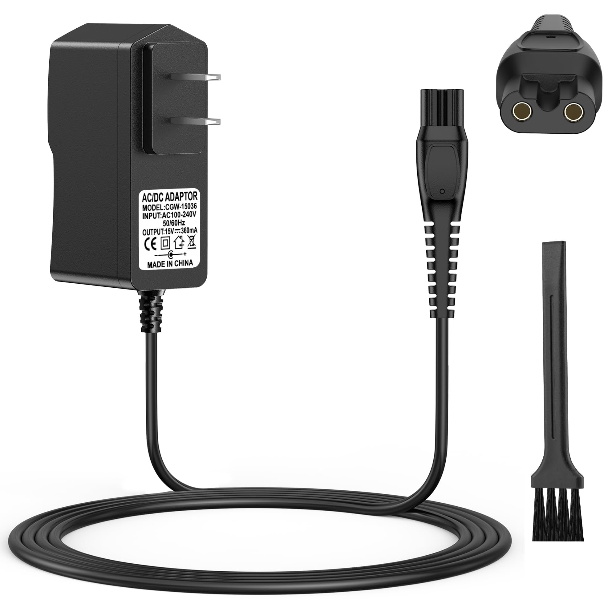 Photo 1 of 15V Charger for Philips Norelco HQ8505 3000 5000 6000 7000 9000 Series, Multigroom MG5750 MG7750 MG7770 MG7790 QP6531 QP6510 QP6520 Shaver Trimmer Power Cord