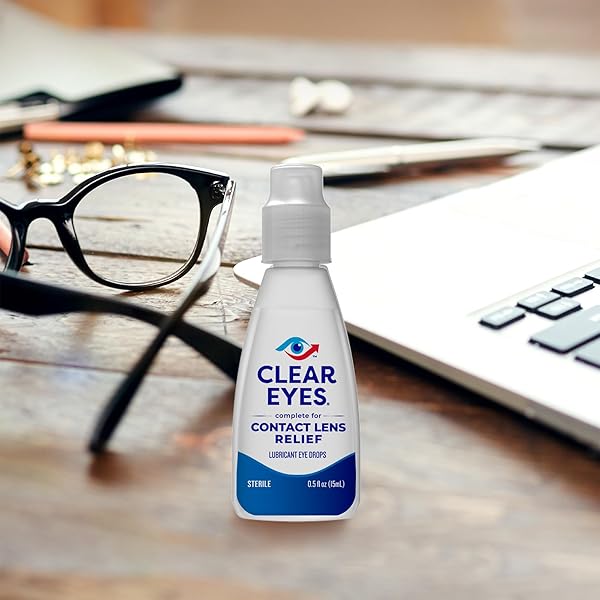 CLEAR EYES CONTACT LENS RELIEF EYE DROPS, 0.5 FL OZ, 3 PACK