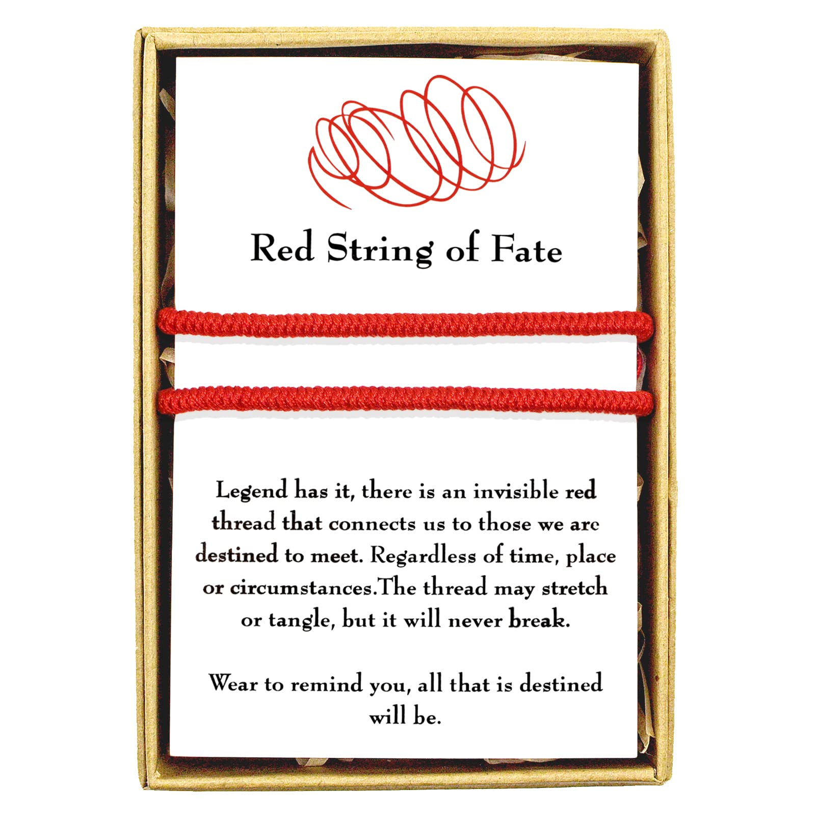 Knitted Colors Red String of Fate Bracelets