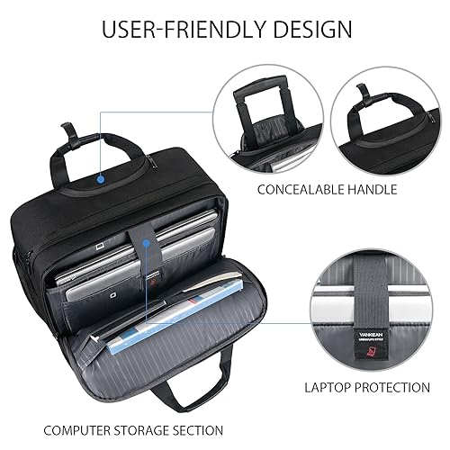VANKEAN VANKEAN Inch Rolling Laptop Bag, Waterproof Overnight