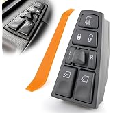 Turvysen Power Window Switch Driver Side Compatible with Volvo VAH 2011-2015, VHD 2004-2015, VT 2004-2014, VNL 2004-2017, Window Control Switch Replaces 20752918 21354601 21277587 21543897