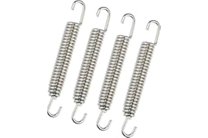 ACROPIX 4 Pcs Motorcycles Universal Exhaust Pipe Spring 80mm 3.15" Stainless Steel Exhaust Pipe Spring Hook Modified Accessor