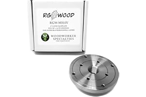 RGWOOD 4" Steel Wood Lathe Face Plate, 7/8" x 14 tpi Threaded (for Beaver Rockwell lathes, etc)