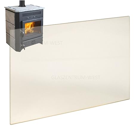 Kaminglas Ofenglas hitzebeständiges Glas bis 800° Ofen Kamin Kaminscheibe, Grundpreis 342,00€/m² (300 x 310 x 4 mm), Auswahl 