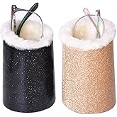Baitaihem 2 Pack Plush Lined Eyeglasses Holder Stand Protective Glasses Holder For Desks Or Nightstands