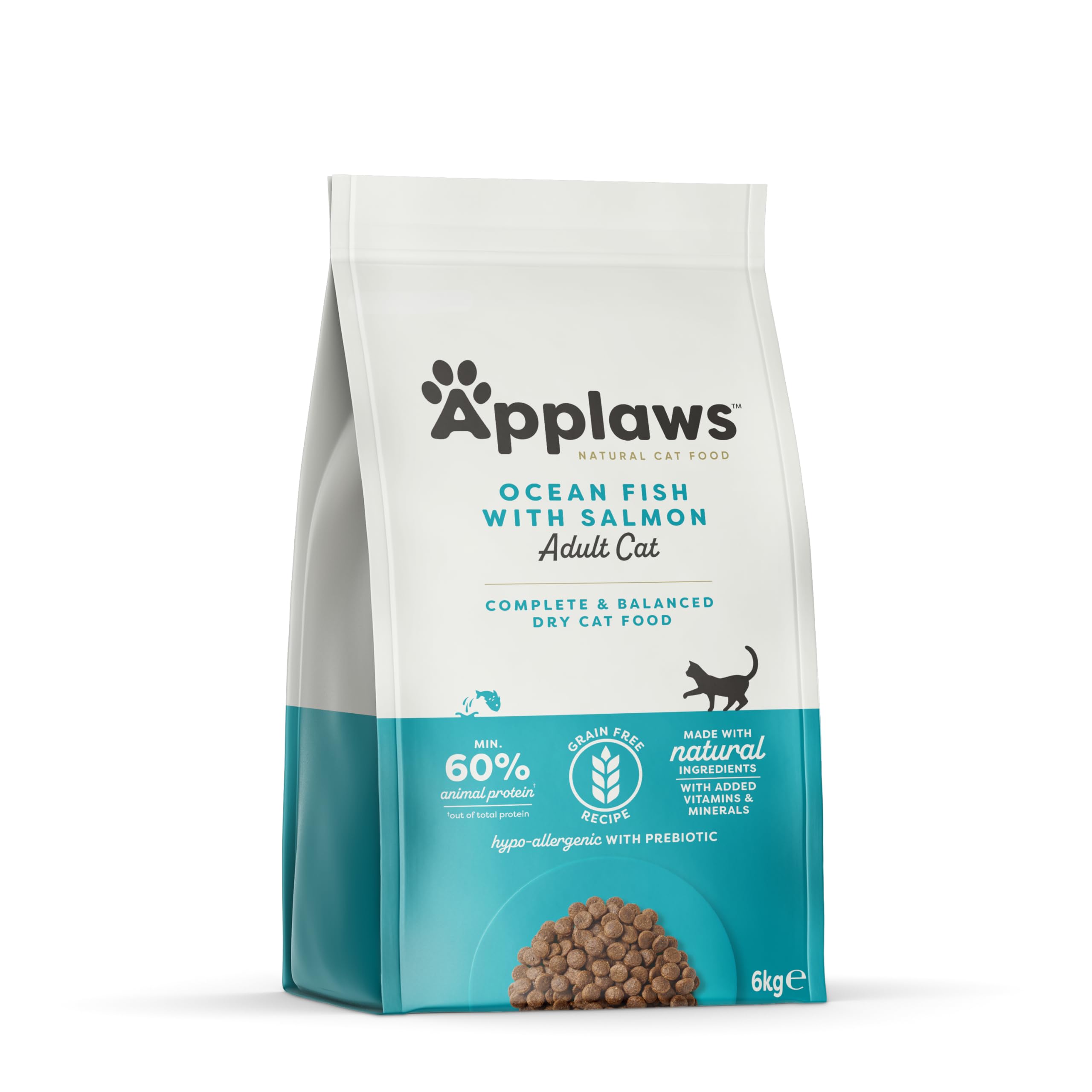 Applaws Complete dry food for cats, ocean fish with salmon, for adult cats - 6 kg resealable bag
